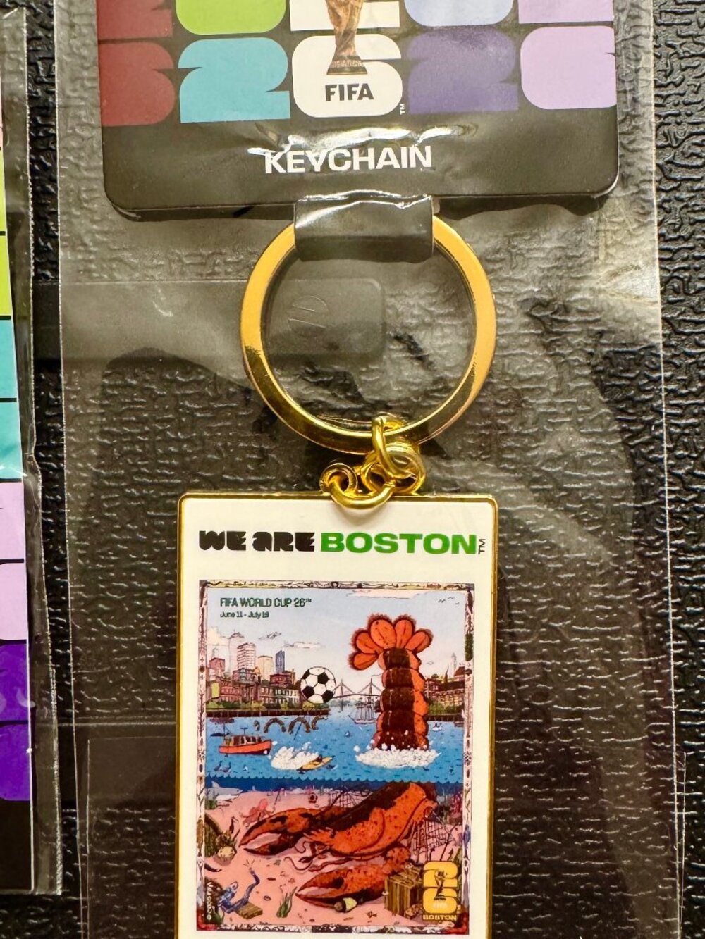 2026 FIFA WORLD CUP Boston Host City LOBSTER POSTER KEYCHAIN Soccer Football